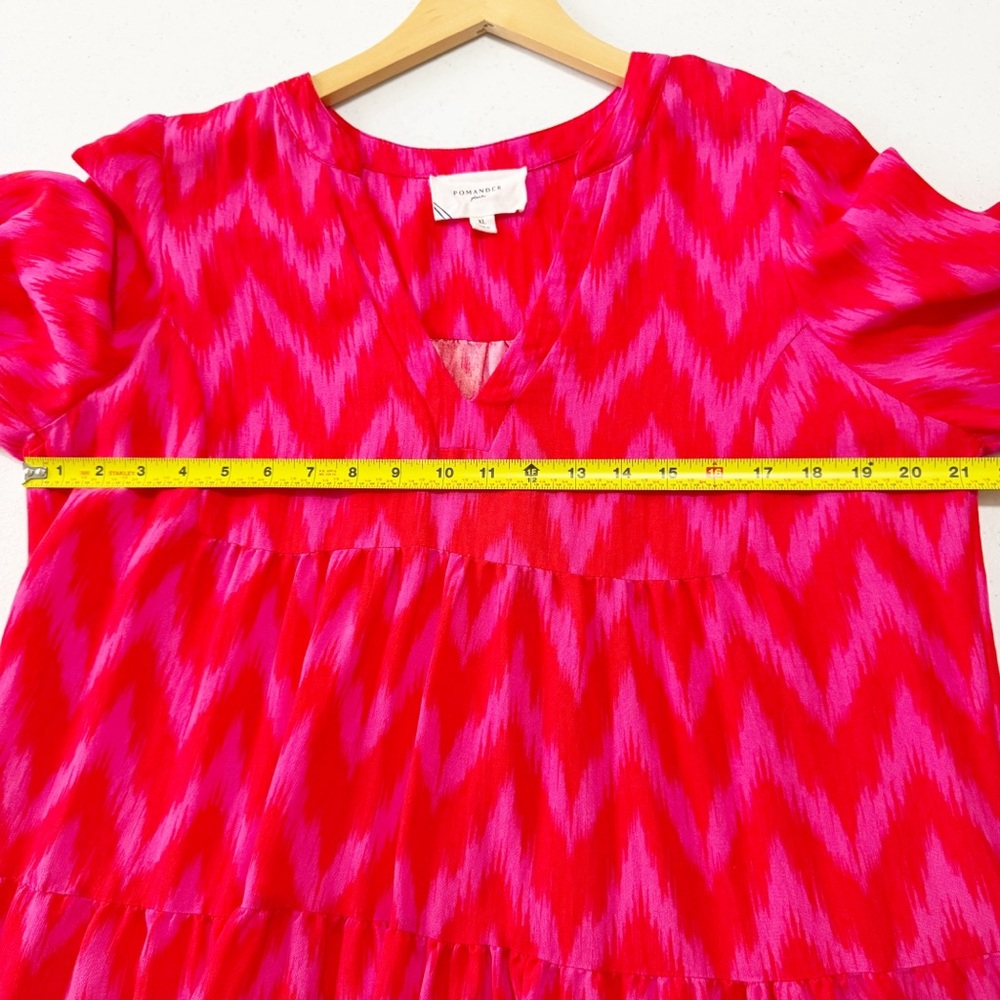 Tuckernuck Pomander Place Hot Pink Ikat Kenzo Dress XL - Picture 7 of 12